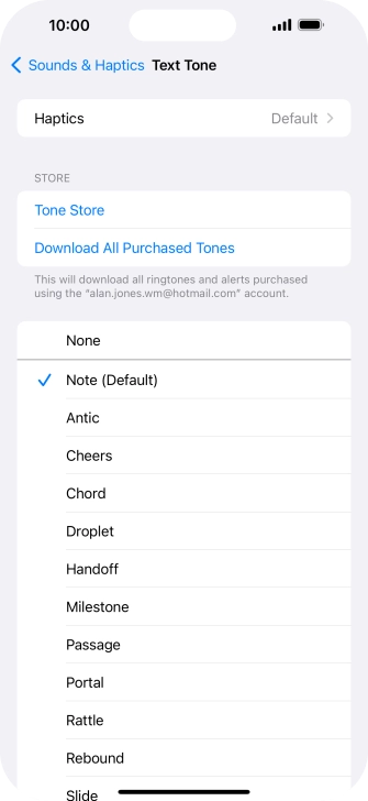 Press the required message tones to hear them.