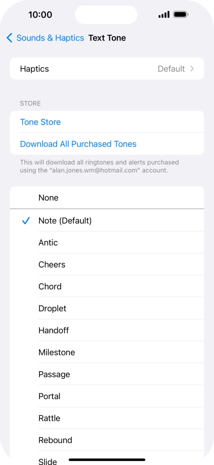 Press the required message tones to hear them.