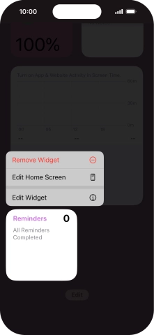 Press Remove Widget.