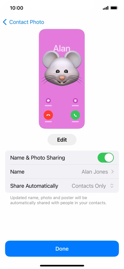 Press the indicator next to 