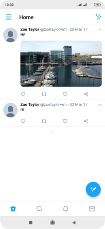 Press the new tweet icon.