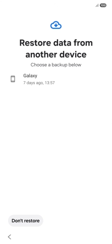 Press the required backup and your phone restores the content of the selected backup. Subsequently, follow the instructions on the screen to set up your phone and prepare it for use.
