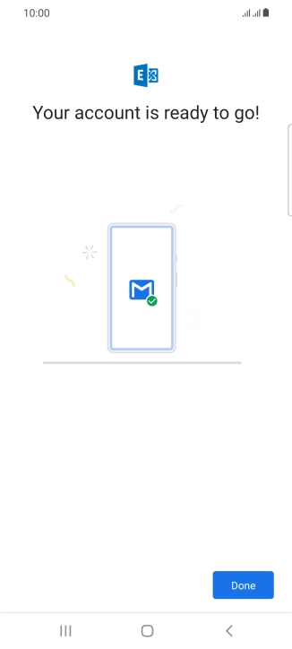 If this screen is displayed, your email account has been recognised and is being set up automatically. Follow the instructions on the screen to key in more information and finish setting up your phone. If this screen is displayed, your email account has been recognised and is being set up automatically. Follow the instructions on the screen to key in more information and finish setting up your phone.