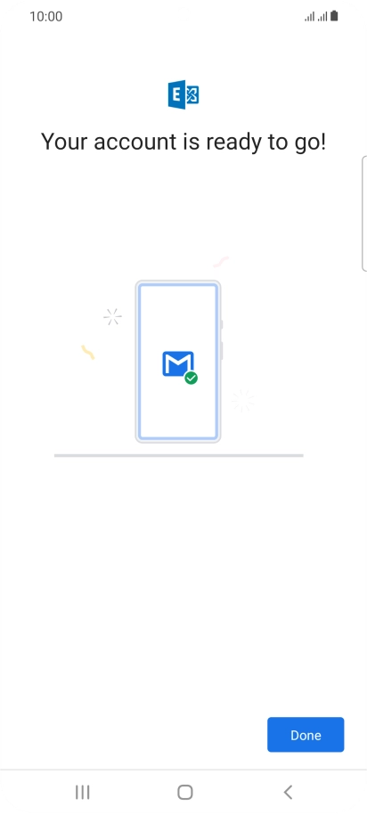 If this screen is displayed, your email account has been recognised and is being set up automatically. Follow the instructions on the screen to key in more information and finish setting up your phone. If this screen is displayed, your email account has been recognised and is being set up automatically. Follow the instructions on the screen to key in more information and finish setting up your phone.