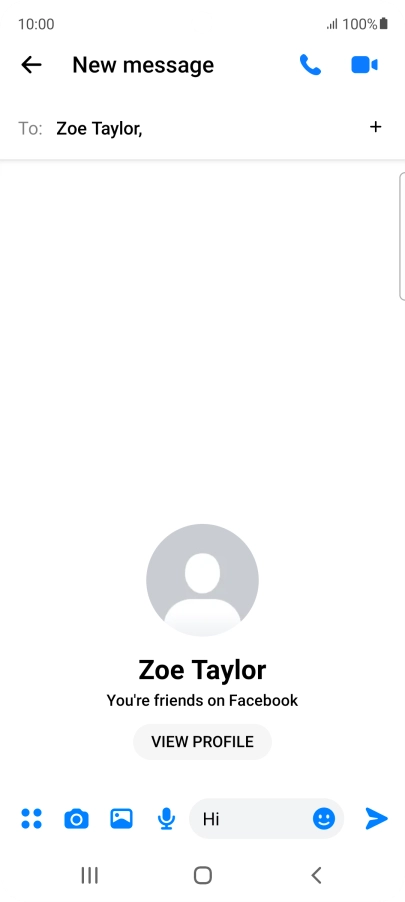Write the required message and press the send icon.