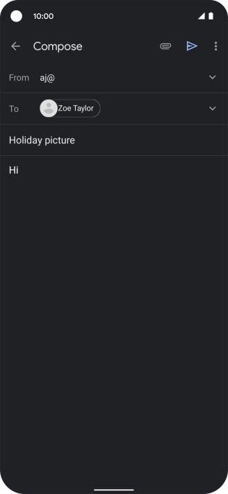 Press the attachment icon.