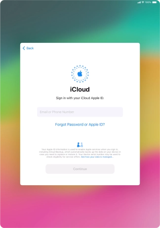 Press Email or Phone Number and key in the username for your Apple ID.