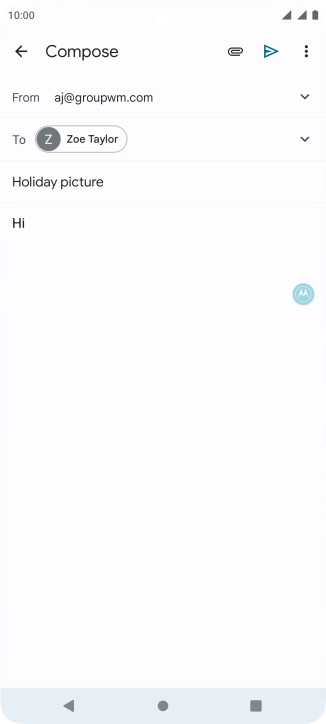 Write the required text and press the send icon.