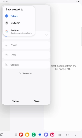 Press the required Google account.