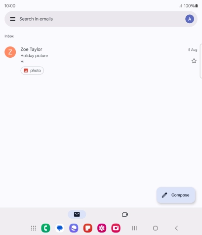 Press the menu icon.