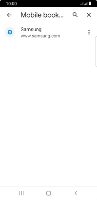 Press the required bookmark.