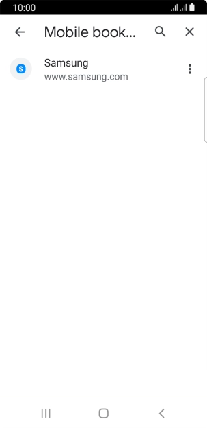 Press the required bookmark.