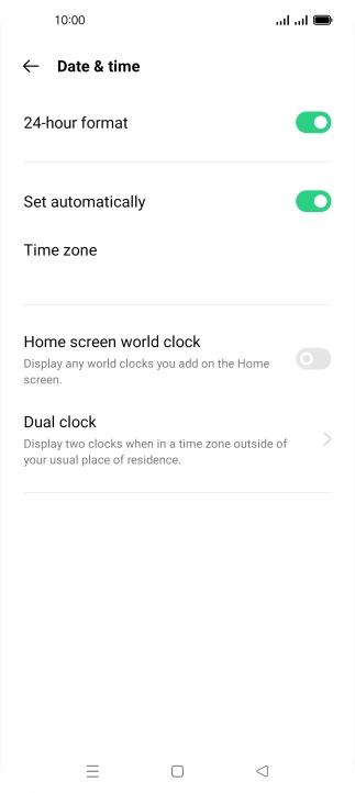 Press the Home key to return to the home screen.