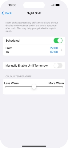 Press the indicator next to 