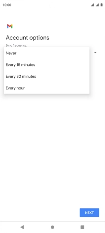 Press the required setting.