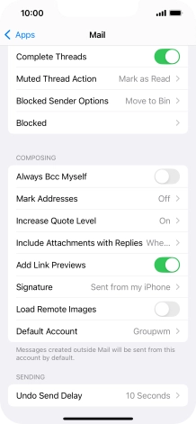 Press Default Account.