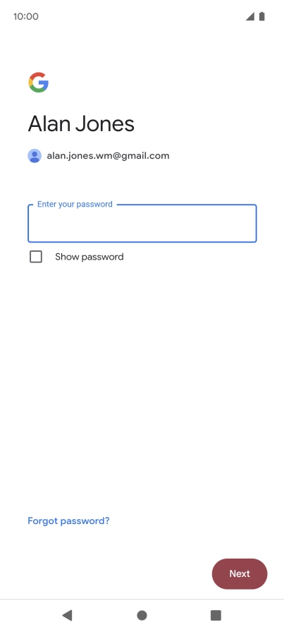 Press the field below 