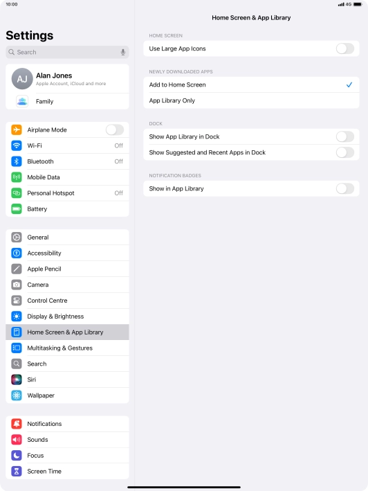 To add new downloaded apps to both the home screen and App Library, press Add to Home Screen.