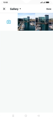 Press the required picture or video clip.