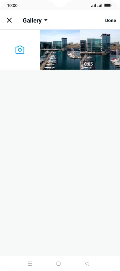 Press the required picture or video clip.