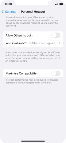 Press Wi-Fi Password and key in the required password. Press Wi-Fi Password and key in the required password.
