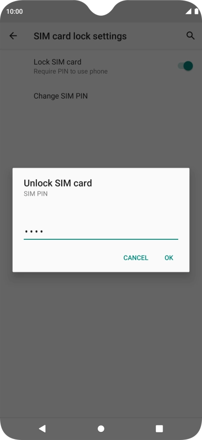 Key in your PIN and press OK.