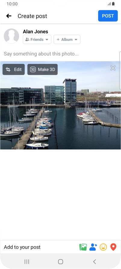 Press the text input field and key in the required text.