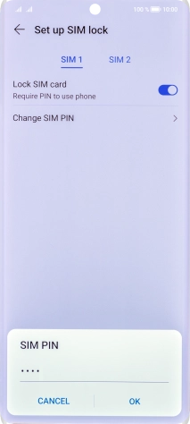 Key in the new PIN again and press OK.