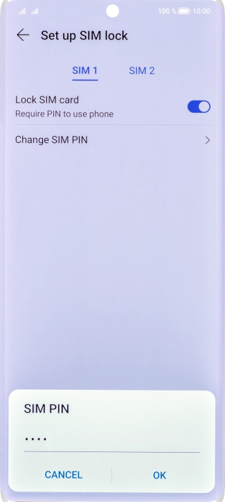 Key in the new PIN again and press OK.