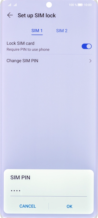 Key in the new PIN again and press OK.