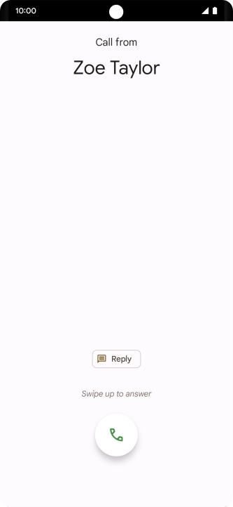 Press and drag the call icon upwards.