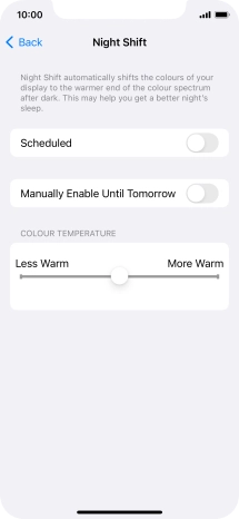Press the indicator next to 