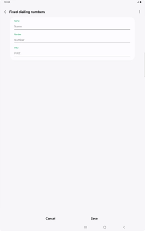 Press Name and key in the required name.