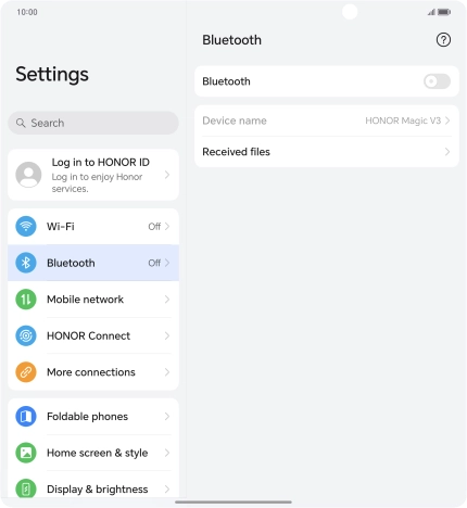 Press the indicator next to 