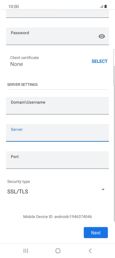 Press the field below 