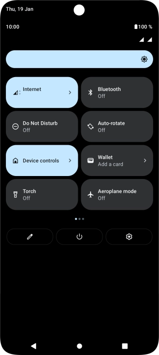 Press the settings icon. Press the settings icon.