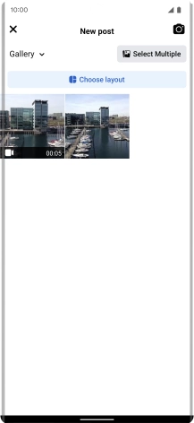 Press the required picture or video clip.