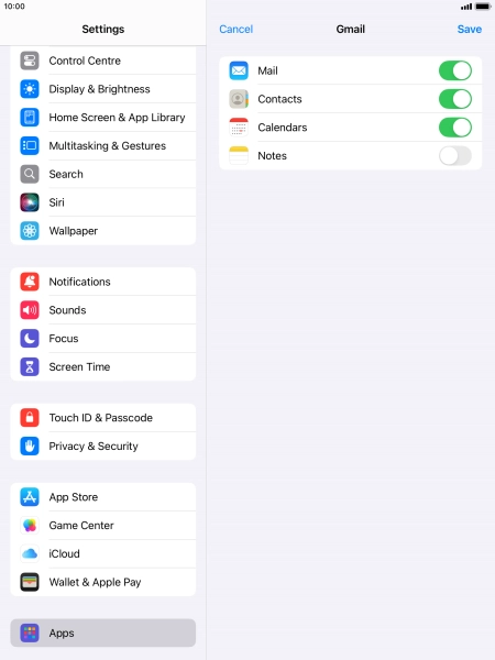 If this screen is displayed, you email account has been recognised and set up automatically. Follow the instructions on the screen to key in more information and finish setting up your tablet.