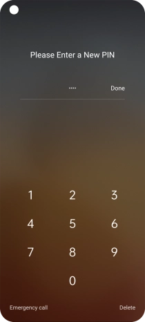 Key in a new four-digit PIN and press Done.