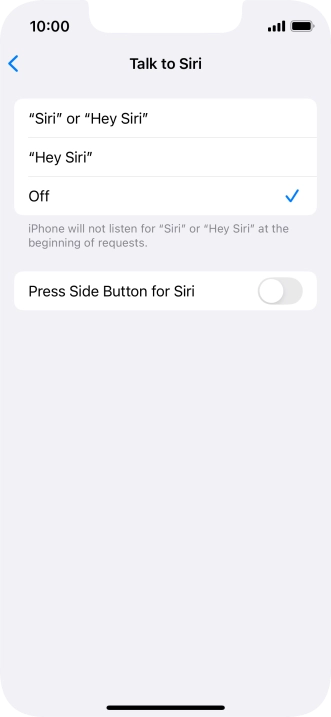 Press the indicator next to 