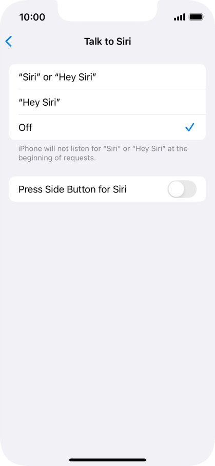 Press the indicator next to 