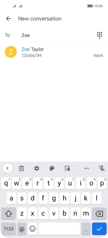 Press the required contact.