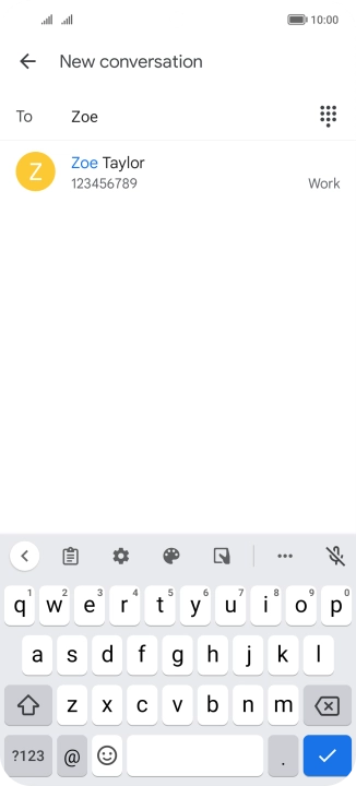 Press the required contact.