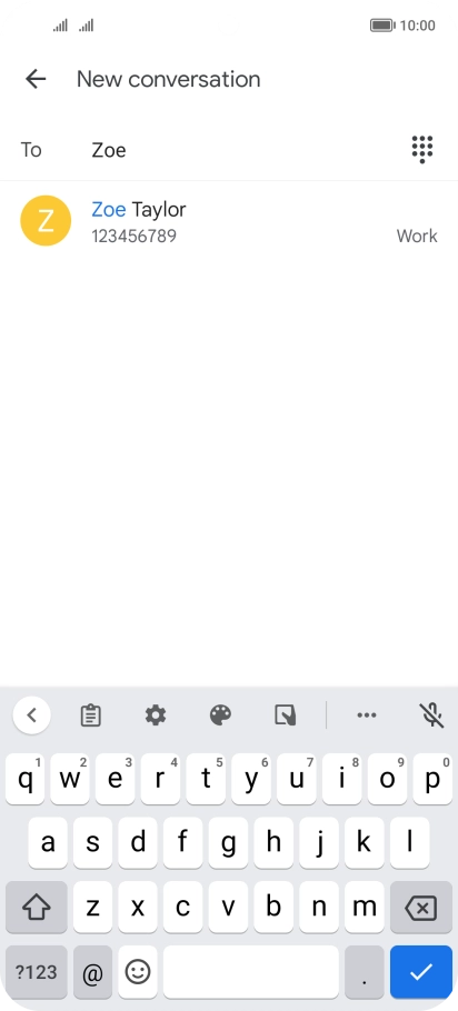 Press the required contact.