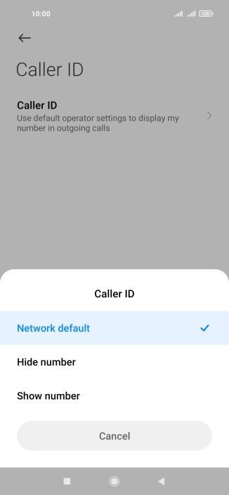 Press Show number to turn on caller identification.