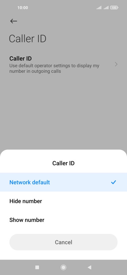 Press Show number to turn on caller identification.