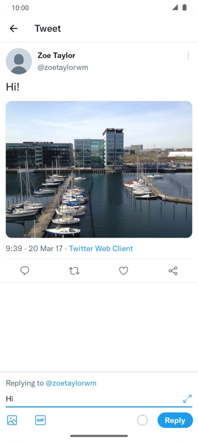 Write your reply and press Reply.