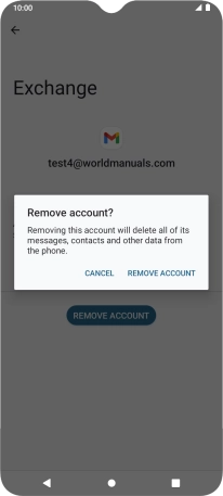 Press REMOVE ACCOUNT.