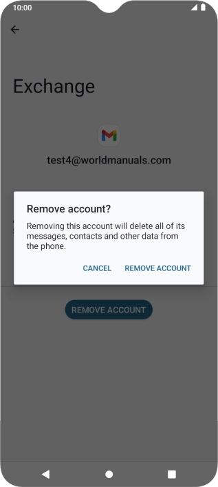Press REMOVE ACCOUNT.