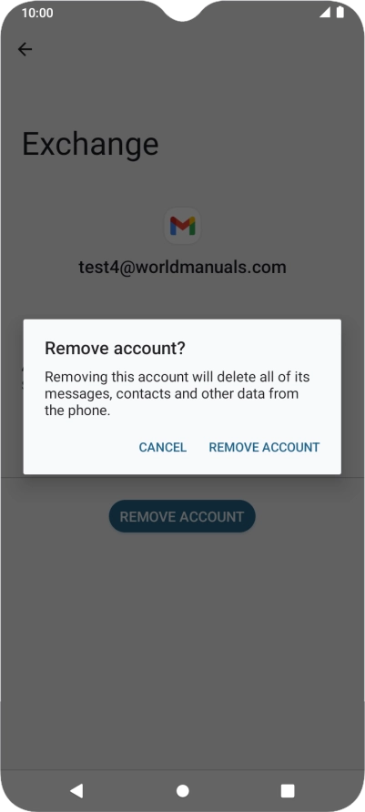 Press REMOVE ACCOUNT.